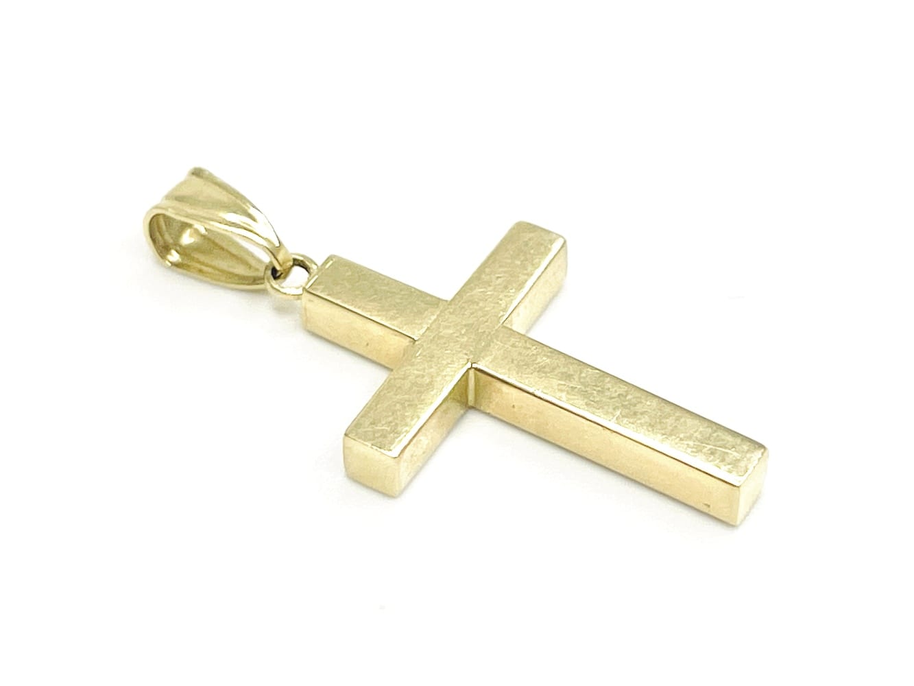 Divine Elegance: 14KT Yellow Gold Cross Pendant 1