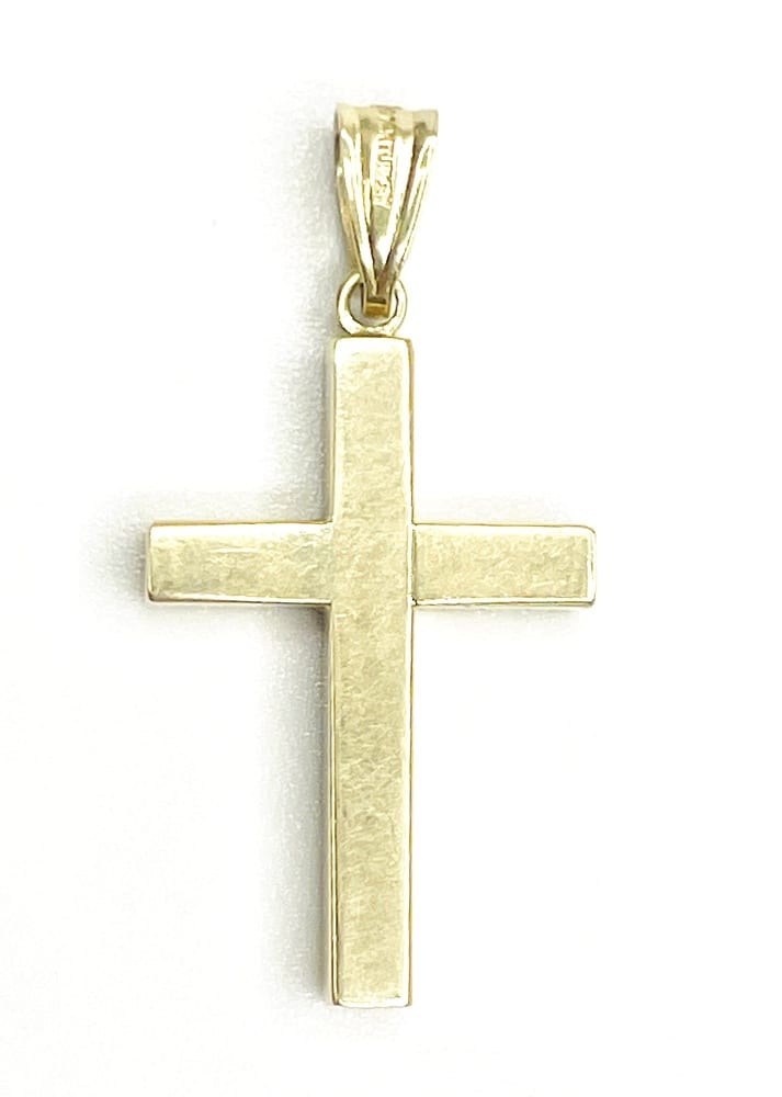 Divine Elegance: 14KT Yellow Gold Cross Pendant 2
