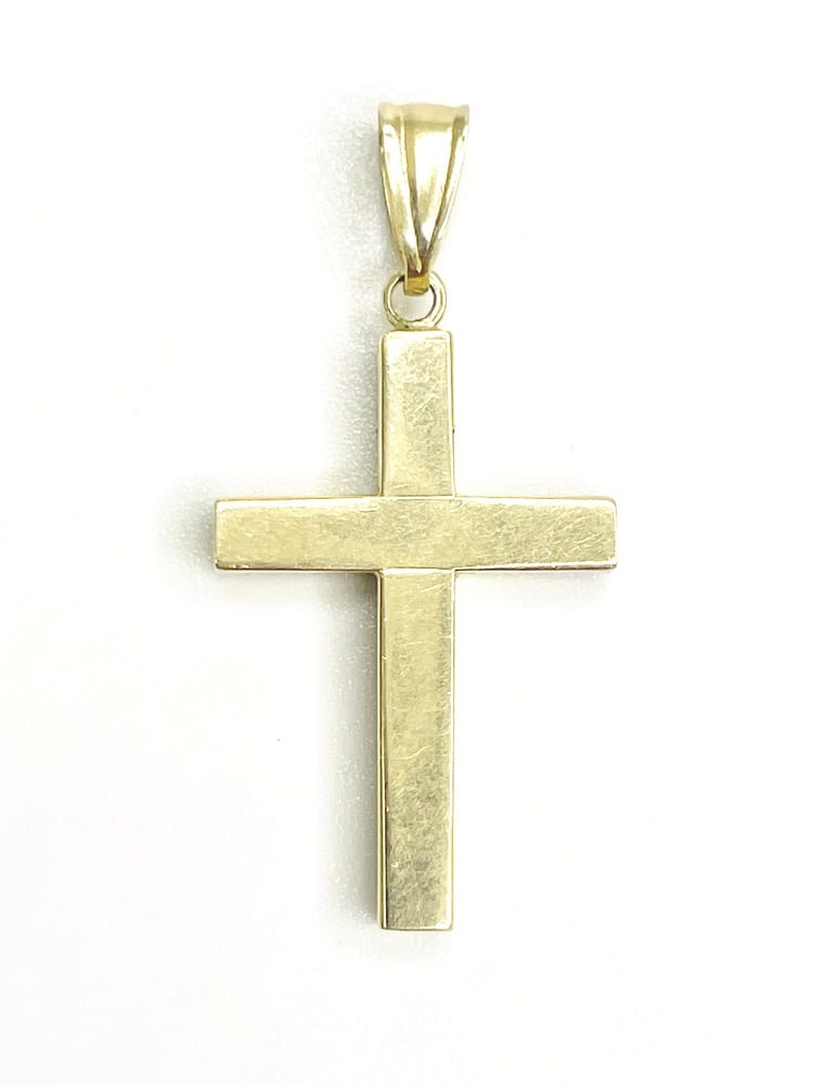 Divine Elegance: 14KT Yellow Gold Cross Pendant 3