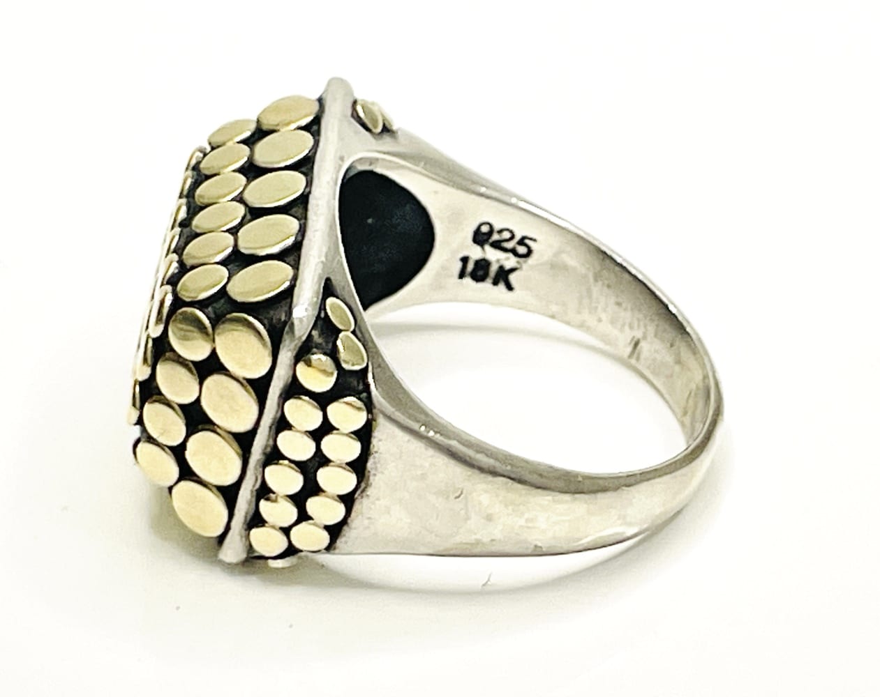 John Hardy Sterling Silver & Gold Ring 5