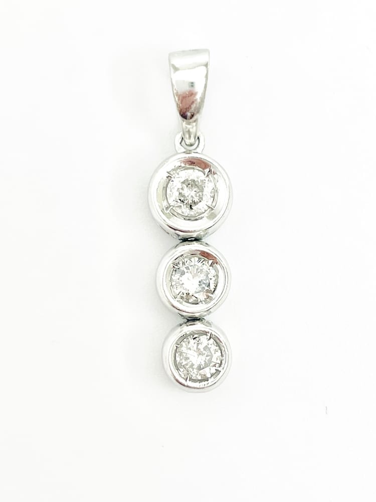 Luminous 3-Stone .50 ctw Diamond Pendant 1