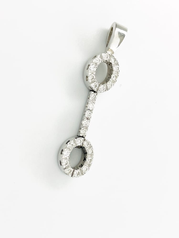 Timeless 18K White Gold Diamond Pendant 6