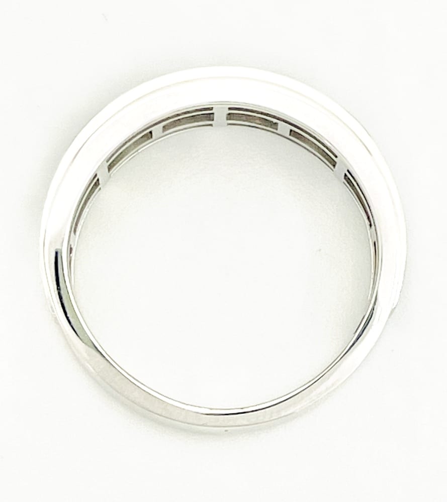 10K White Gold Men's Diamond Ring 4