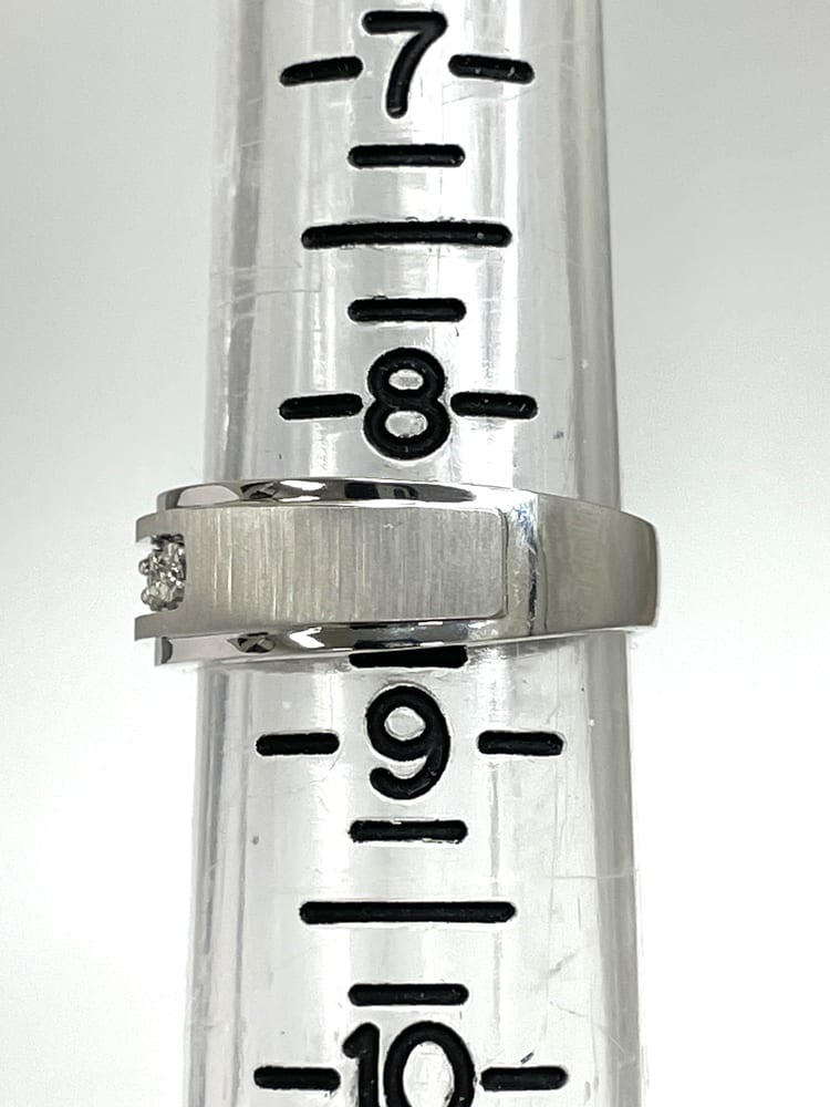 10K White Gold Men's Diamond Ring 5