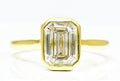 18K Yellow Gold Emerald Cut Diamond Ring 1