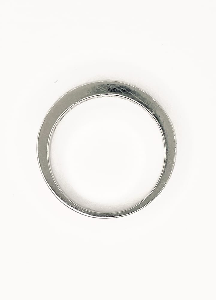 Radiant Platinum Diamond Ring Size 5.5 3
