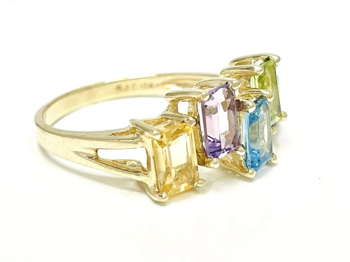 14K Gold Multi-Gemstone Ring 2