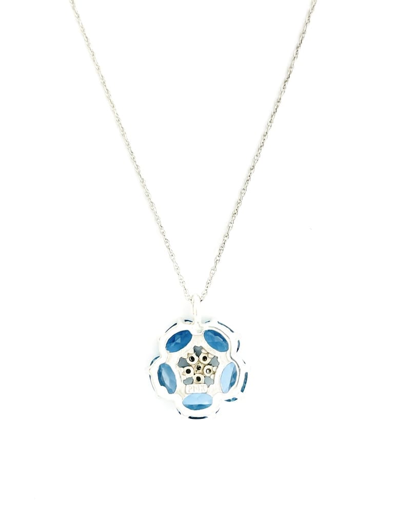 Ethereal 14K Gold Blue Stone Necklace 4