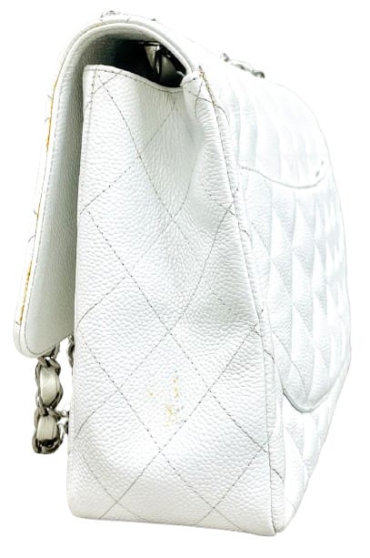Chanel Jumbo Caviar Classic Flap White 5