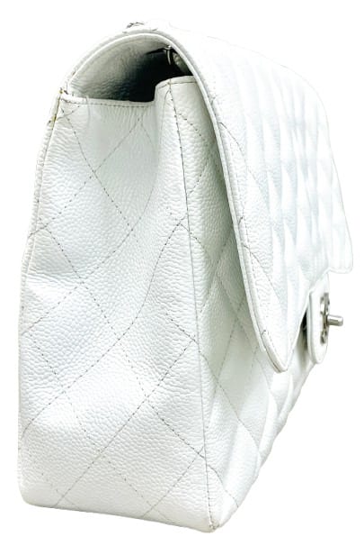 Chanel Jumbo Caviar Classic Flap White 6