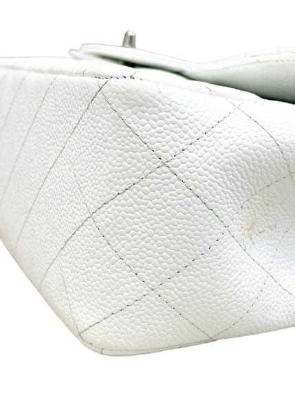 Chanel Jumbo Caviar Classic Flap White 9