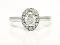 14K White Gold Diamond Halo Ring 1