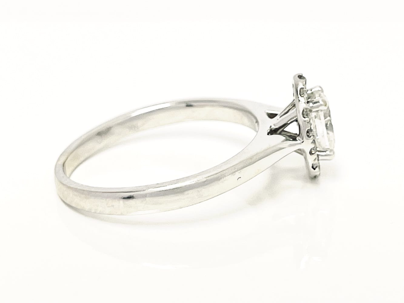 14K White Gold Diamond Halo Ring 4