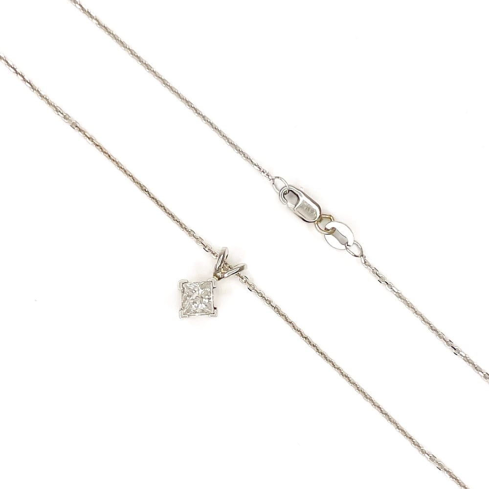 14K White Gold Diamond Necklace 1