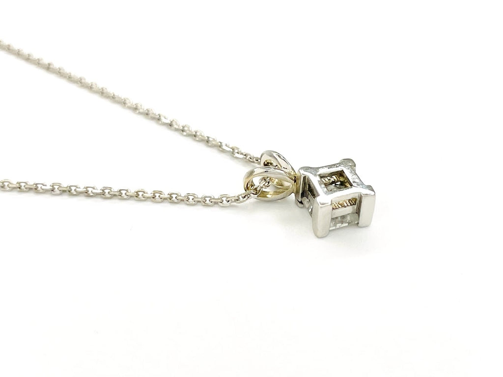 14K White Gold Diamond Necklace 2
