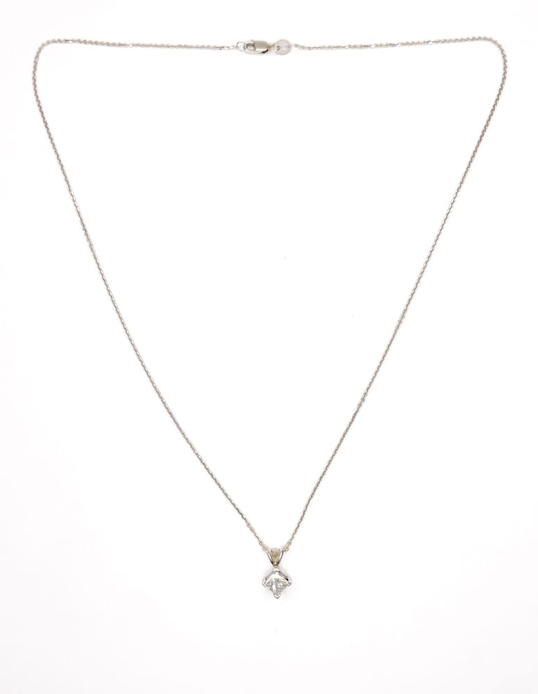 14K White Gold Diamond Necklace 3