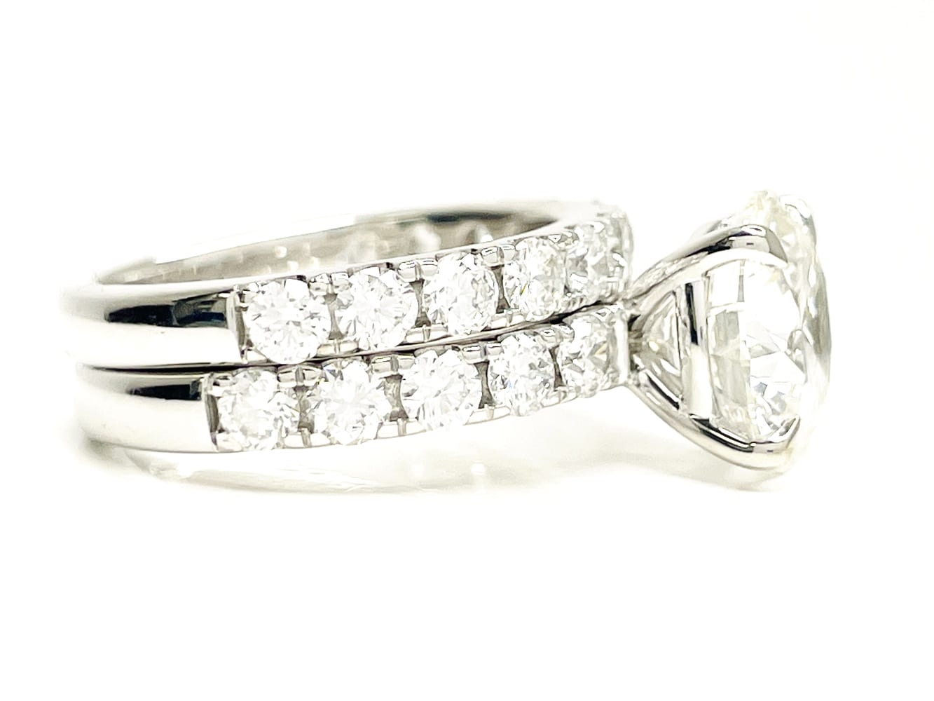 14K White Gold Diamond Wedding Set 3