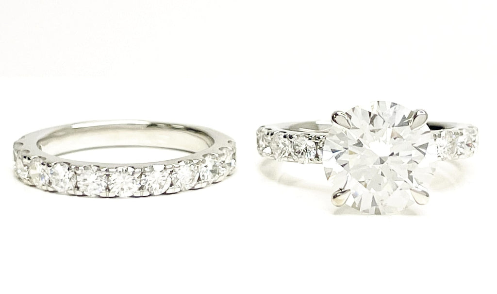 14K White Gold Diamond Wedding Set 4