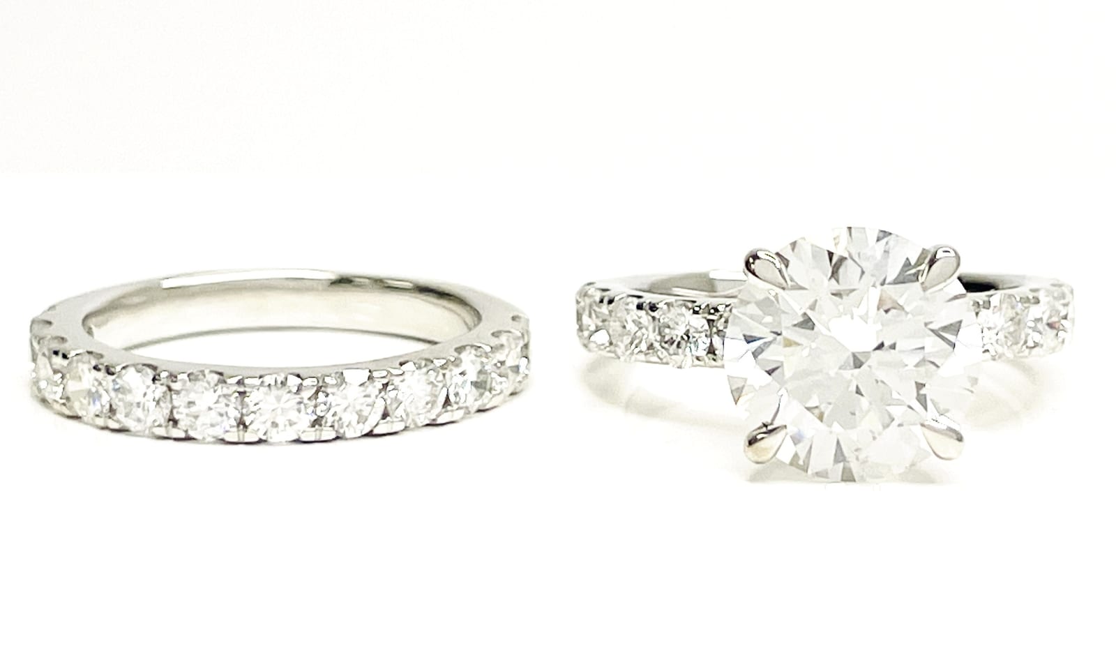14K White Gold Diamond Wedding Set 4