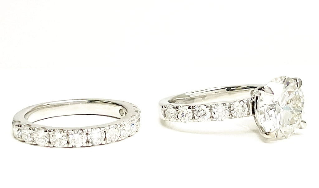 14K White Gold Diamond Wedding Set 5