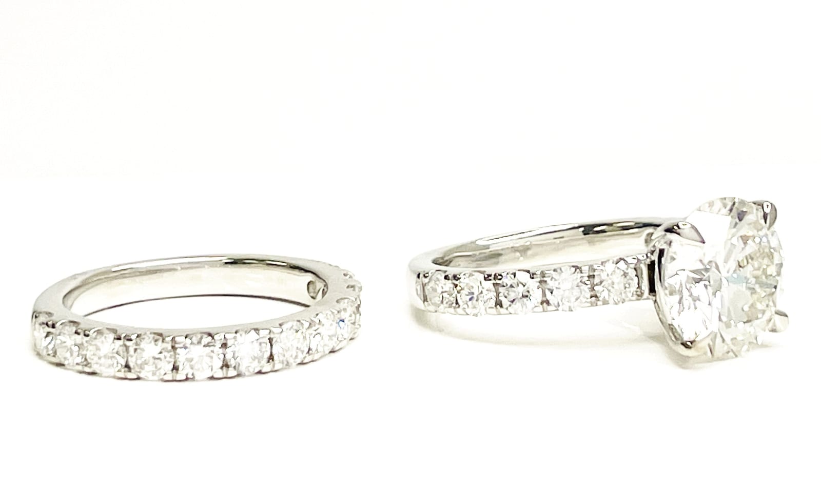 14K White Gold Diamond Wedding Set 5