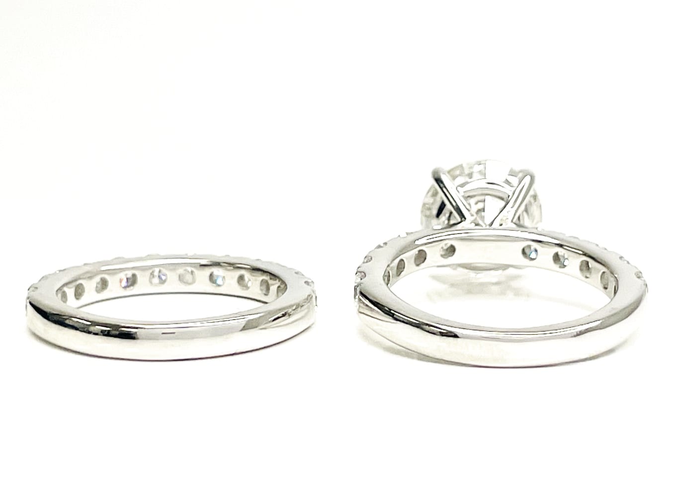 14K White Gold Diamond Wedding Set 6