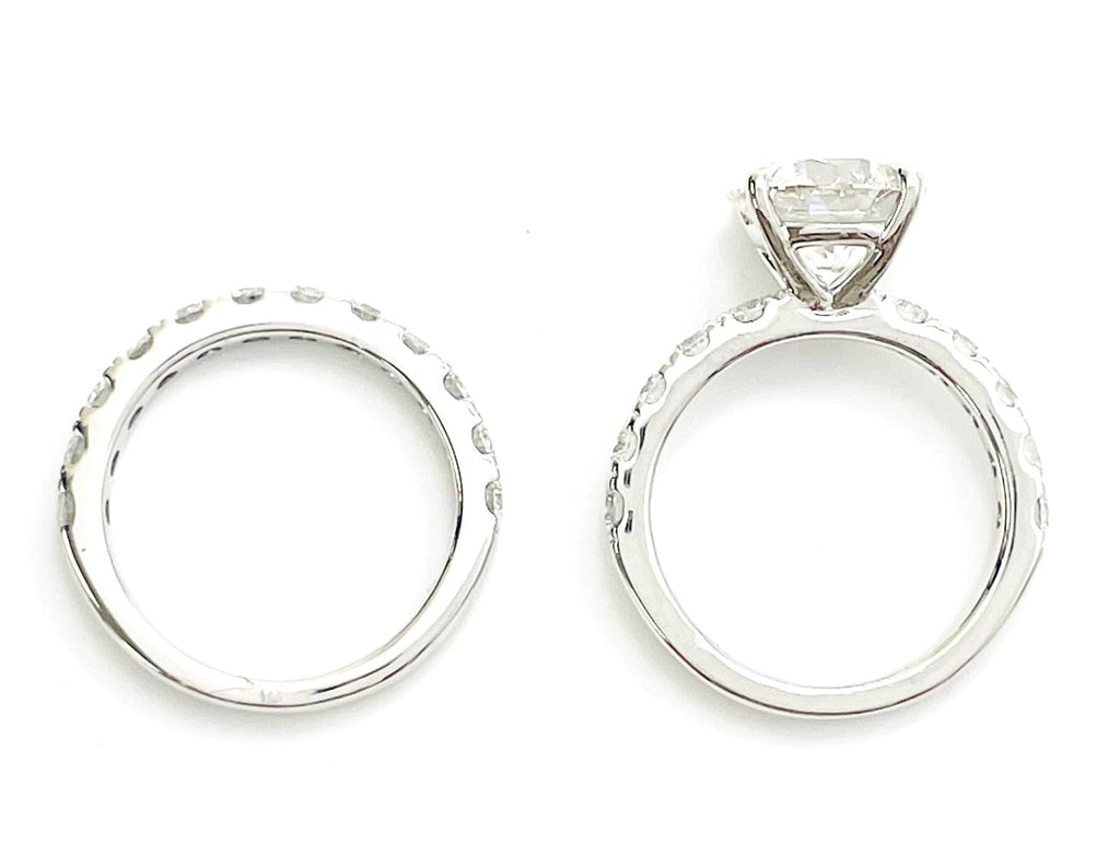 14K White Gold Diamond Wedding Set 7