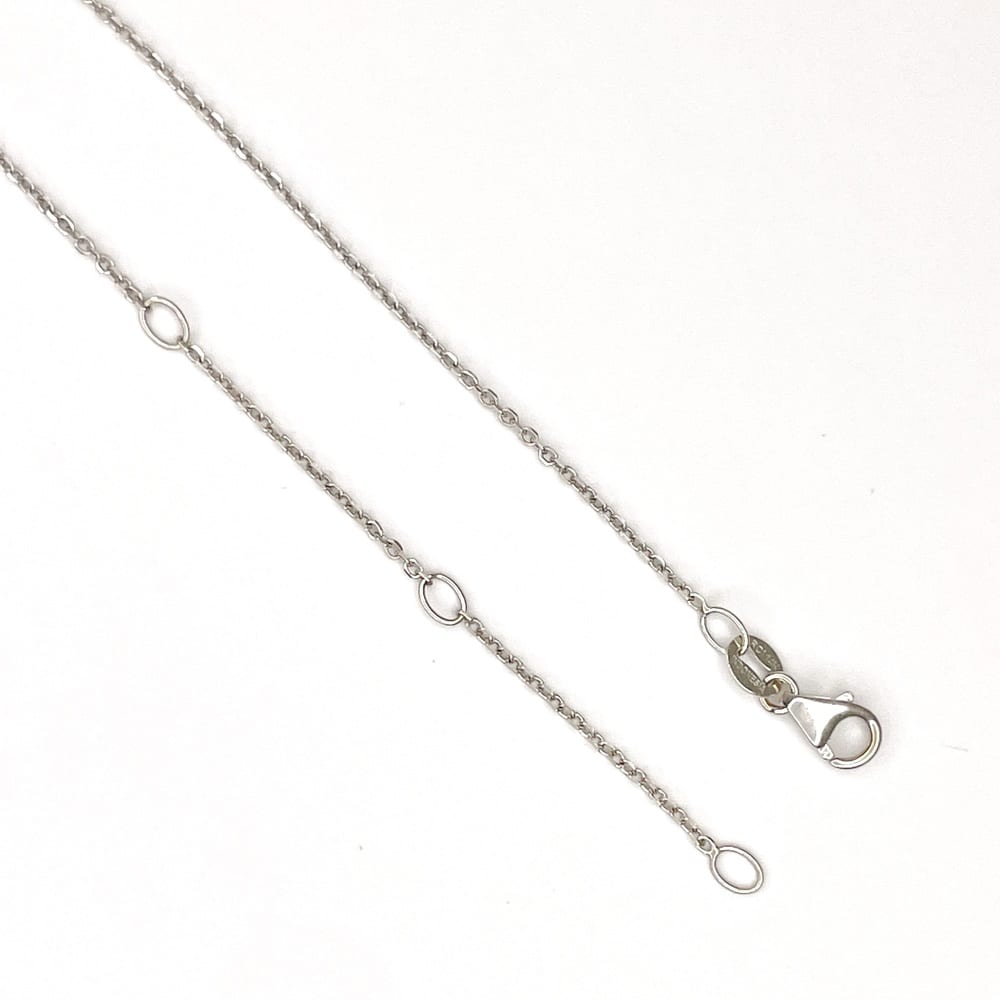 14K White Gold Floating Diamond Necklace 1