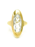 14K Yellow Gold Blue Topaz Ring 1