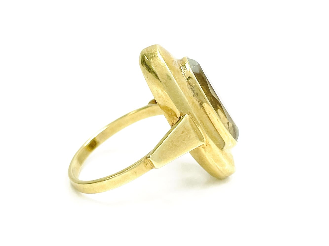 14K Yellow Gold Blue Topaz Ring 3