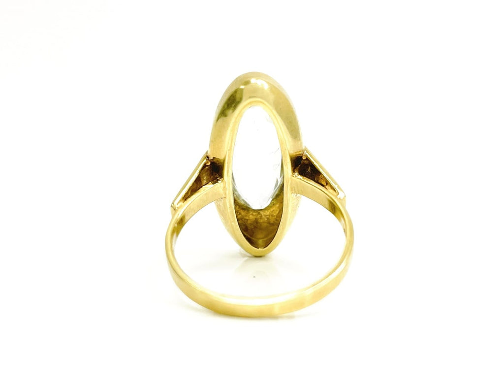 14K Yellow Gold Blue Topaz Ring 4