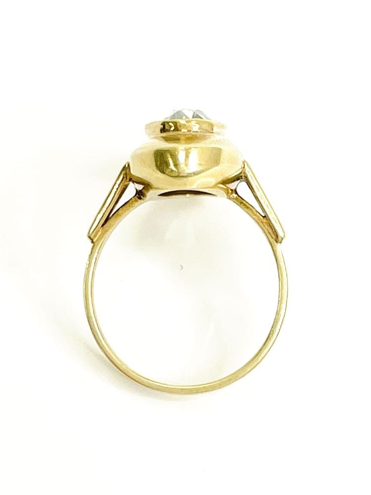 14K Yellow Gold Blue Topaz Ring 5