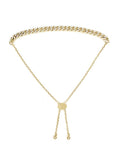 14K Gold Diamond Curb Link Bracelet 1