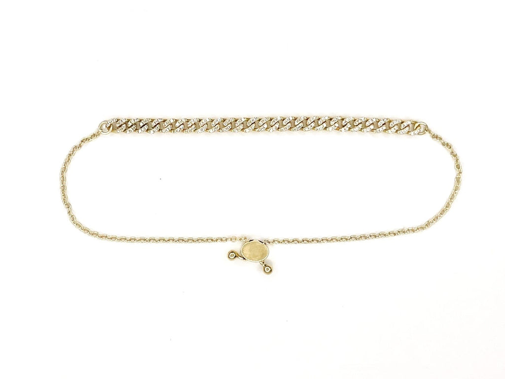 14K Gold Diamond Curb Link Bracelet 3