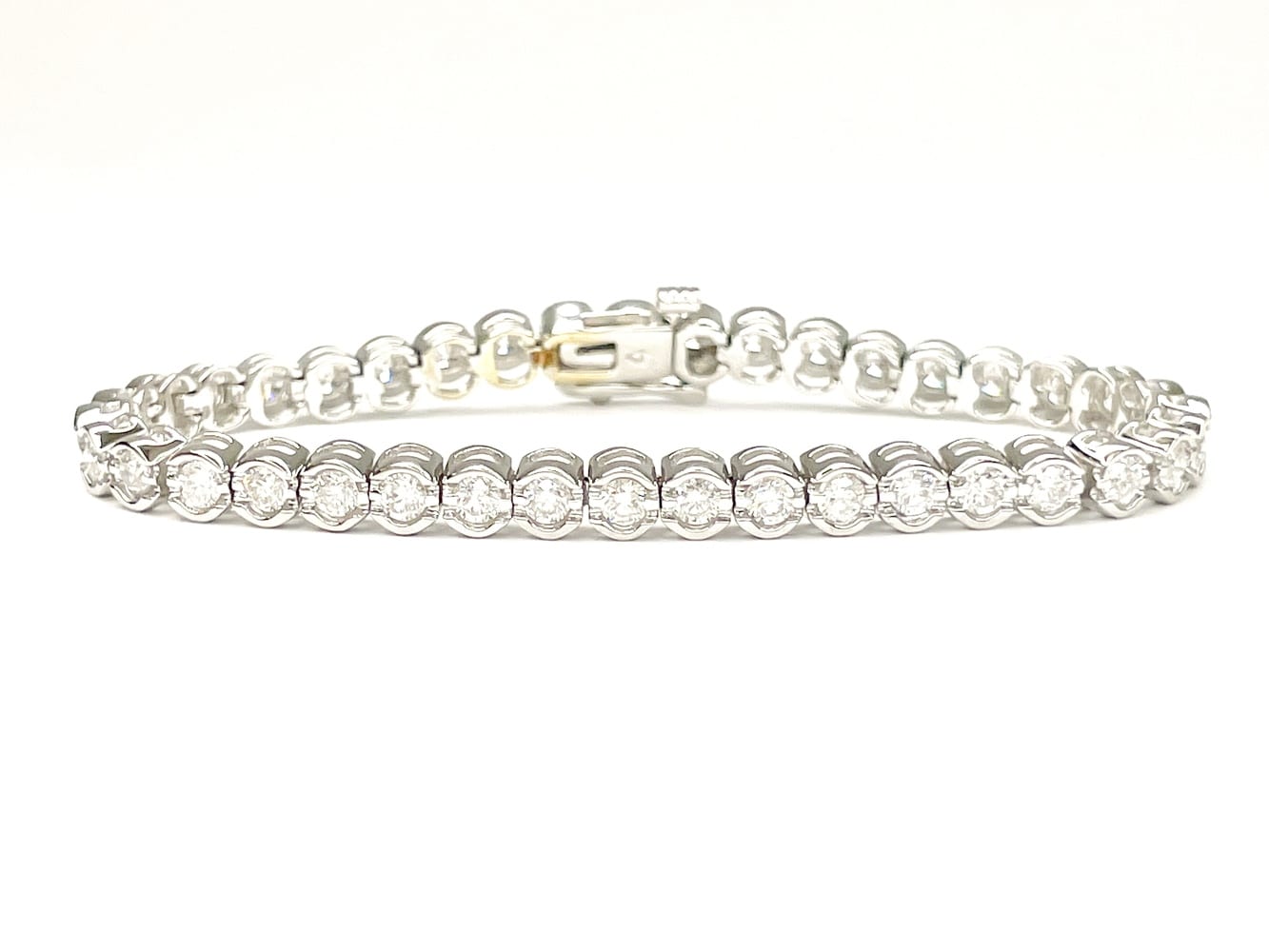 18K White Gold Diamond Tennis Bracelet 1