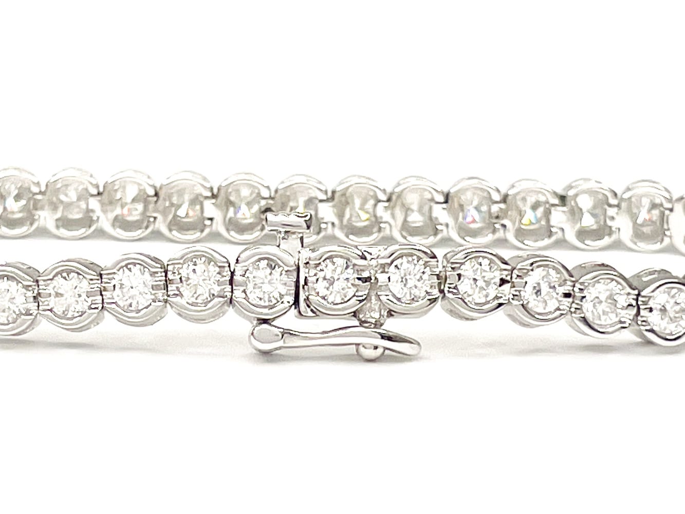 18K White Gold Diamond Tennis Bracelet 2