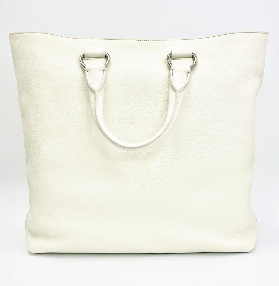 Prada Vitello Daino White Leather Bag 5