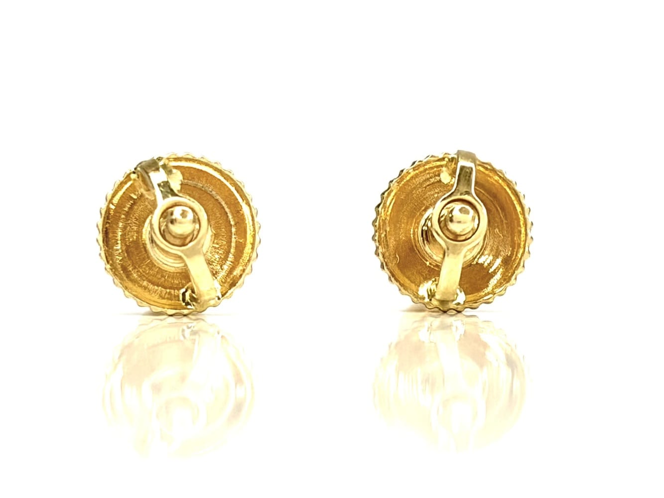 18K Yellow Gold Diamond Stud Earrings 2