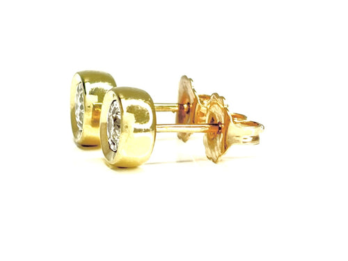 10K Gold Diamond Stud Earrings 1