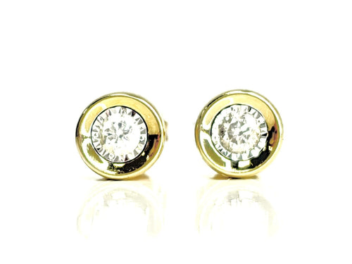10K Gold Diamond Stud Earrings 2