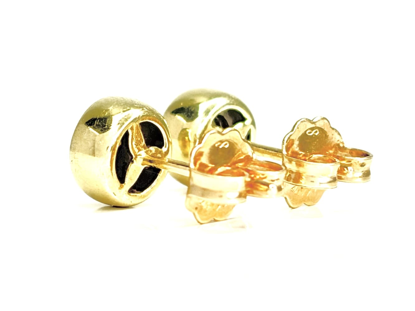 10K Gold Diamond Stud Earrings 4