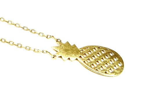 10K Gold Pineapple Charm Necklace 2