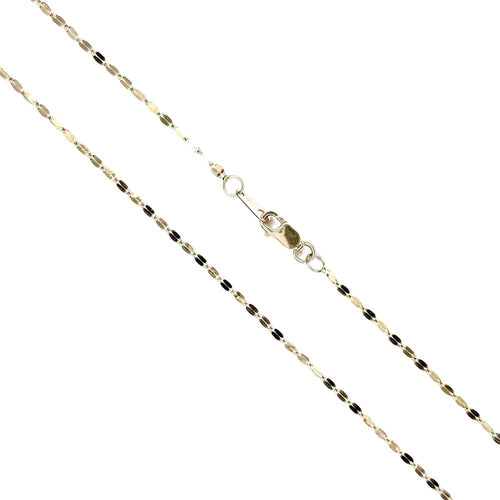 10K Yellow Gold Mirror Chain Necklace 2