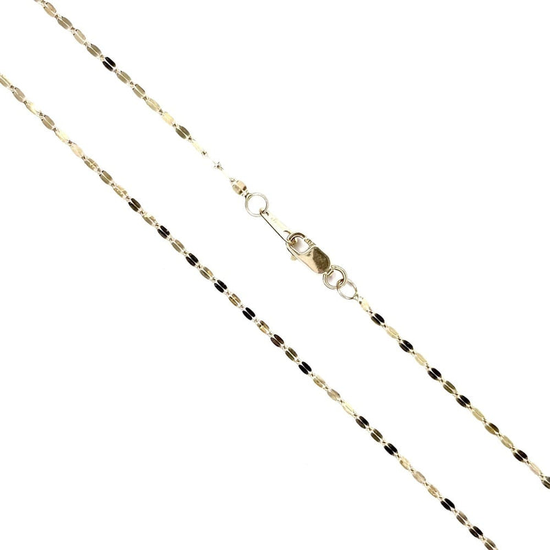 10K Yellow Gold Mirror Chain Necklace 2