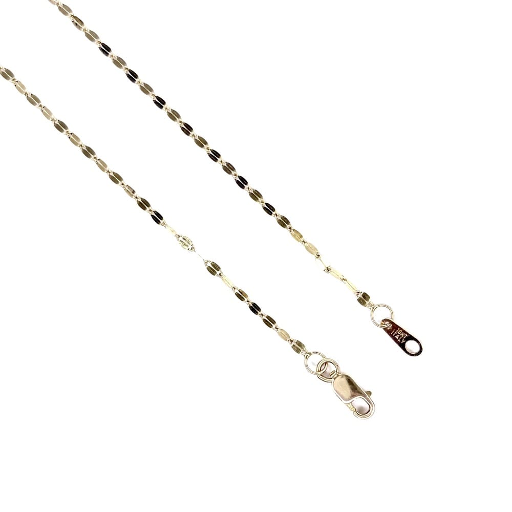 10K Yellow Gold Mirror Chain Necklace 3