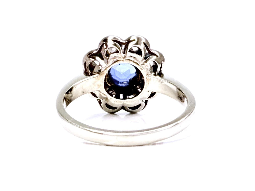 14K White Gold Sapphire & Diamond Ring 3