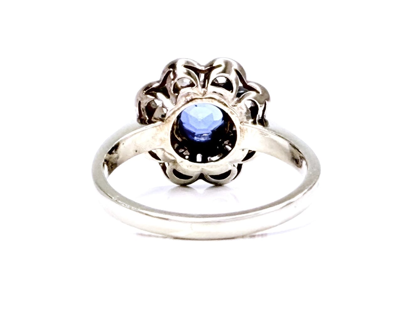 14K White Gold Sapphire & Diamond Ring 3