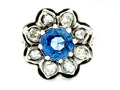 14K White Gold Sapphire & Diamond Ring 6