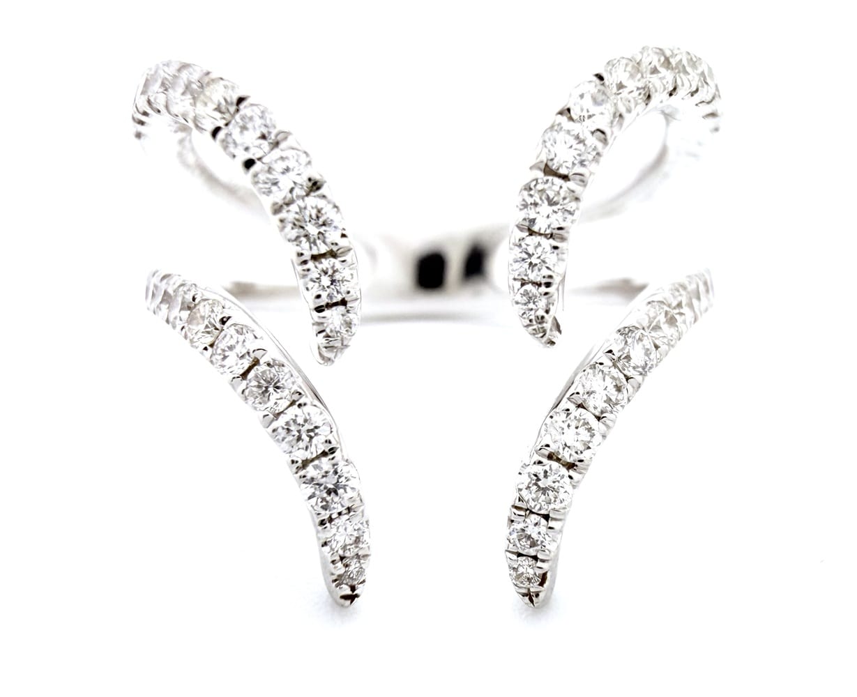 14K White Gold Diamond Ring 0.66 CTW 1