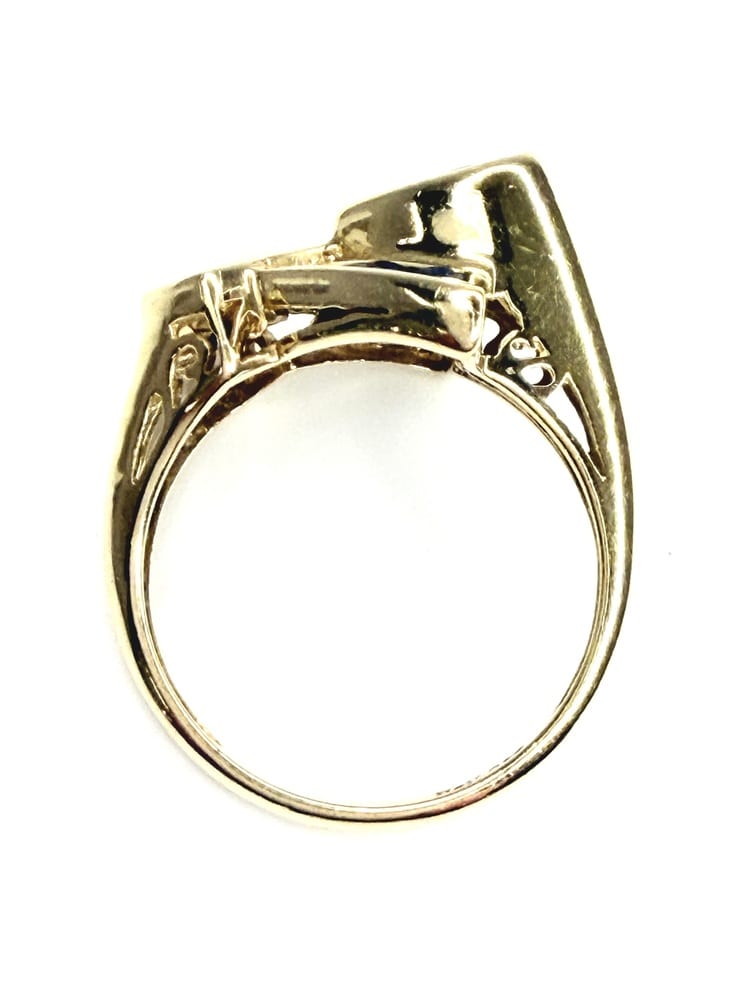 10K Gold Ruby & Tanzanite Ring Size 6 5
